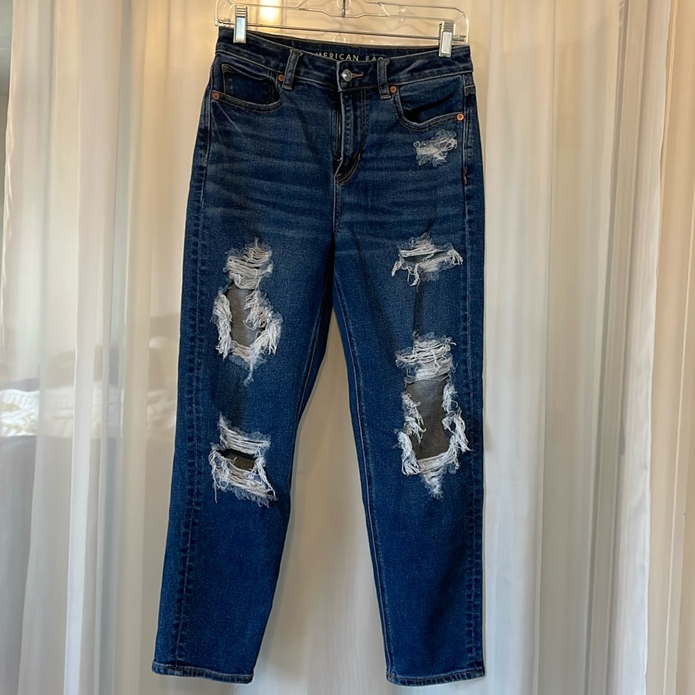 Womens American Eagle Mom Jeans Size 2 Short